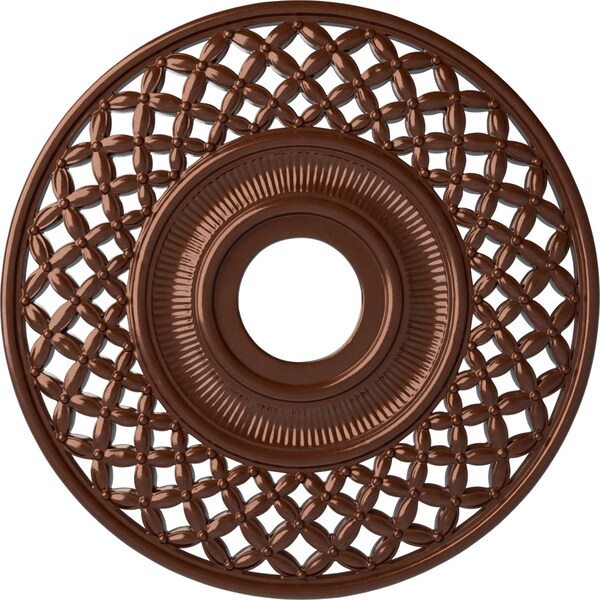 Ekena Millwork Robin Ceiling Medallion (Fits Canopies up to 6 1/4"), 22 1/4"OD x 4 3/4"ID x 1 1/4"P, Copper Penny CM22RBCPS - main